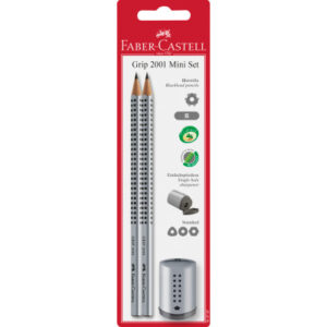 FABER-CA. Grip 2001 Mini Set silber 183797    1x Spitzer, 2x Bleistift
