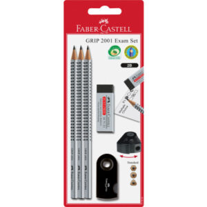 FABER-CA. Bleistift Grip 2001 217079    silber/schwarz         3 Stück