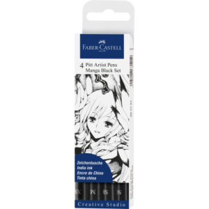 FABER-CA. Pitt Artist Pen Manga 267121    Schwarz                4 Stück