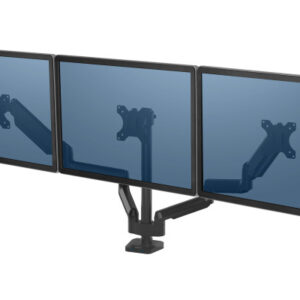 FELLOWES  Monitorhalter Platinum Series 8042601   dreifach, schwarz, 2xUSB