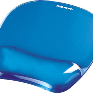 FELLOWES  Mausmatte Crystals 9114120   blau, mit Handgelenkauflage