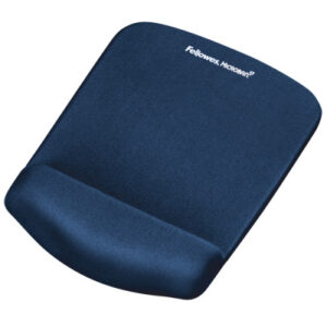 FELLOWES  Mausmatte Plushtouch 9287302   blau, mit Handgelenkauflage