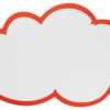 FRANKEN   Moderationskarte Wolke UMZ W     25x42cm, weiss,roter Rand – Bild 2