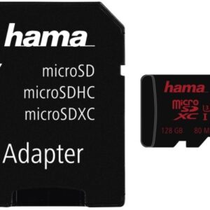 HAMA      microSDXC 128GB UHS Speed 181002    Class 3 UHS-I 80MB/s, Adapter