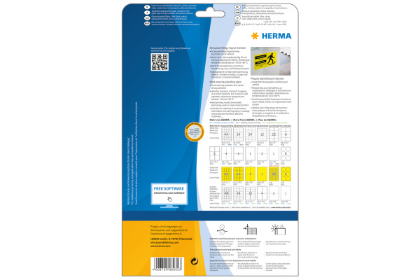 HERMA Etiketten SPECIAL 105x148mm 8032 gelb,ex.perm. 100 St./25 Bl. – Bild 2
