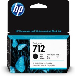 HP        Tintenpatrone 712        black 3ED70A    DesignJet T230/250/630    38ml