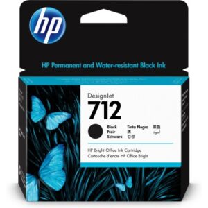 HP        Tintenpatrone 712        black 3ED71A    DesignJet T230/250/630    80ml