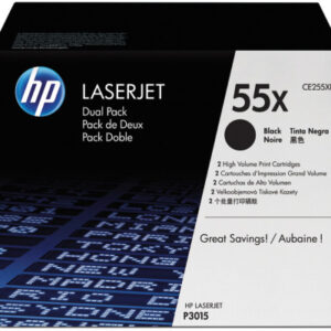 HP        Toner-Modul 55X        schwarz CE255XD   LaserJet P3015         2 Stück