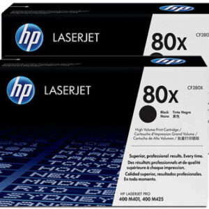 HP        Toner-Modul 80X        schwarz CF280XD   LaserJet Pro 400       2 Stück