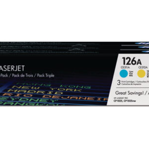 HP        Toner Tri-Pack 126A        CMY CF341A    Color LJ Pro CP1025    1000 S.