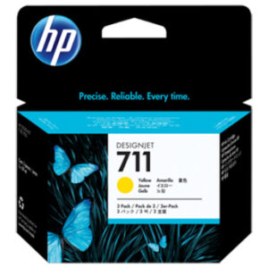 HP        Tintenpatrone 711       yellow CZ136A    DesignJet T120/520      3x29ml