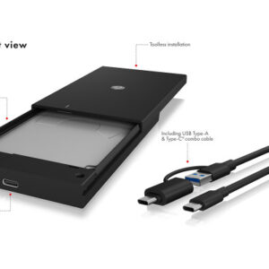 ICY BOX   Ext. 2,5 Zoll Gehäuse IB-200TC3 USB 3.2 Gen 1 Type-C