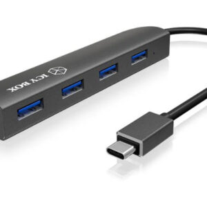 ICY BOX   USB Type-C Hub IB-AC6405 4x USB 3.0 Typ A    Anthrazite