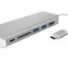 ICY BOX   USB Type-C Notebook IB-DK4034 Dockingstation silver/white