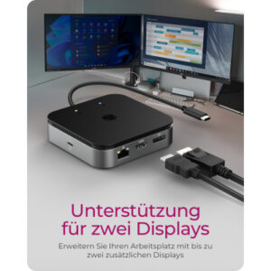 ICY BOX   USB4 DockingStation Dual IB-DK408- 1x HDMI+DP,3x USB 3.2, Gigabit