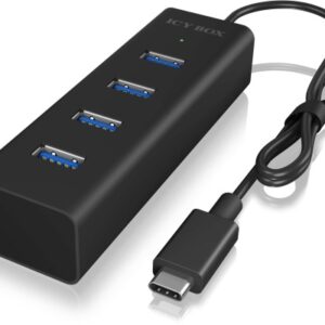 ICY BOX   4 Port Hub Type C      USB 3.0 IBHUB1409 Aluminium                black