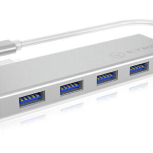 ICY BOX   USB 3.0 Type-C Hub      silver IB-HUB142 with 4 USB ports