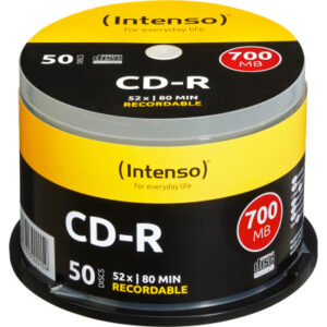 INTENSO   CD-R Cake Box      80MIN/700MB 1001125   52X                     50 Pcs