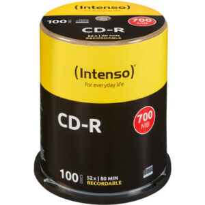 INTENSO   CD-R    Cake Box   80MIN/700MB 1001126   52X                    100 PCS