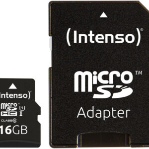 INTENSO   Micro SDHC Card PREMIUM   16GB 3423470   with adapter, UHS-I
