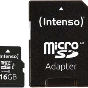 INTENSO   Micro SDHC Card PRO       16GB 3433470   with adapter, UHS-I