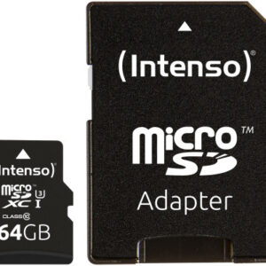 INTENSO   Micro SDXC Card PRO       64GB 3433490   with adapter, UHS-I