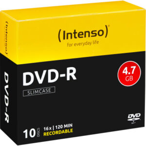 INTENSO   DVD-R   Slim             4.7GB 4101652   16X                     10 Pcs