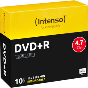 INTENSO   DVD+R Slim               4.7GB 4111652   16x                     10 Pcs