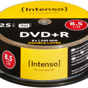 INTENSO   DVD+R    Cake Box        8.5GB 4311144   8X       DL             25 PCS