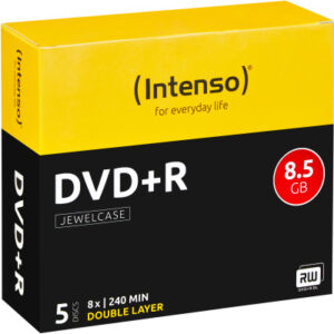 INTENSO   DVD+R Jewel              8.5GB 4311245   8x                       5 Pcs