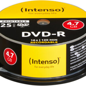 INTENSO   DVD-R Cake Box          4.7 GB 4801154   16x Printable           25 Pcs