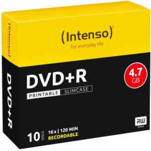 INTENSO   DVD+R Slim               4.7GB 4811652   16x Printable           10 Pcs