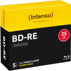 INTENSO   BD-RW Jewel               25GB 5201215   2x                       5 Pcs