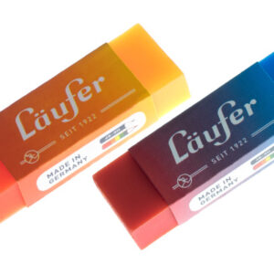 LÄUFER    Plast-Radierer      65x21x12mm 12005     farbig ass.