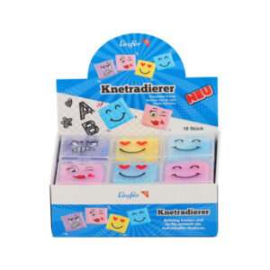 LÄUFER    Knetgummi Smiley 12417     farbig ass.