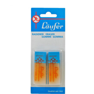LÄUFER    Radierer Plast Combi 69849     2 Stück             65x21x12mm