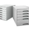 LEITZ     Schubladenbox Plus        grau 52110085  5 Fächer – Bild 3