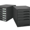 LEITZ     Schubladenbox Plus     schwarz 52110095  5 Fächer – Bild 3