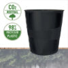 LEITZ     Papierkorb Recycle        15Lt 53280095  schwarz, Kunststoff – Bild 2
