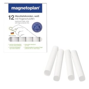 MAGNETOP. Kreide abgerundet 12307     weiss                 12 Stück