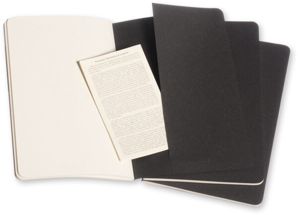 MOLESKINE Notizheft Cahier            A5 497-0     blanko, schwarz        3 Stück – Bild 4