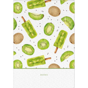 NATURVERL Notizbuch Crushpaper        A5 11008N    Kiwi Muster, dotted