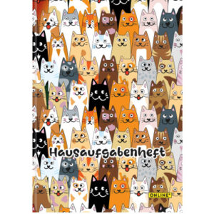 ONLINE    Hausaufgabenheft            A5 10118/12  Fluffy Cats           48 Blatt