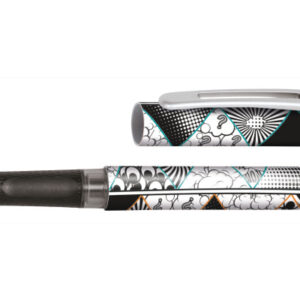 ONLINE    Rollerball College II    0.7mm 12389/3D  Comic Pattern, blau
