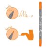 ONLINE    Callibrush Pen Double Tip  2mm 19054/6   Fluo Orange – Bild 3