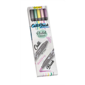 ONLINE    Callibrush Pen Double Tip  2mm 19079     Pastel ass.            5 Stück