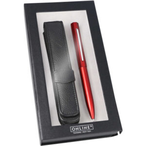 ONLINE    Kugelschreiber Set     Octopen 34692     rot, Lederetui