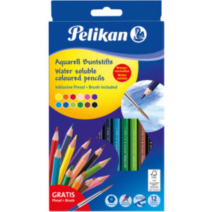 PELIKAN   Aquarellstifte mit Pinsel 700672    12 Farben