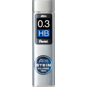 PENTEL    Bleistiftmine AINSTEIN   0.3mm C273-HBO  schwarz/15 Stück            HB