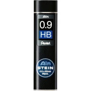 PENTEL    Bleistiftmine AINSTEIN   0.9mm C279-HBO  schwarz/36 Stück            HB